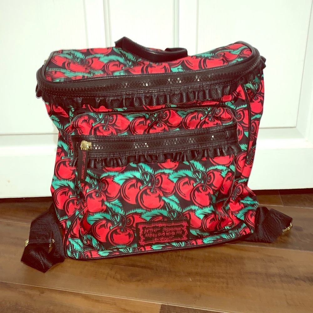 Cherry print backpack